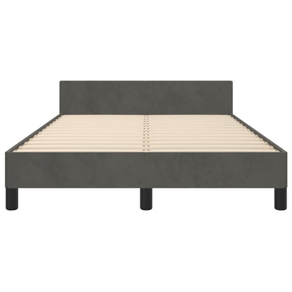 Bettgestell ohne Matratze Dunkelgrau 120x190 cm Samt