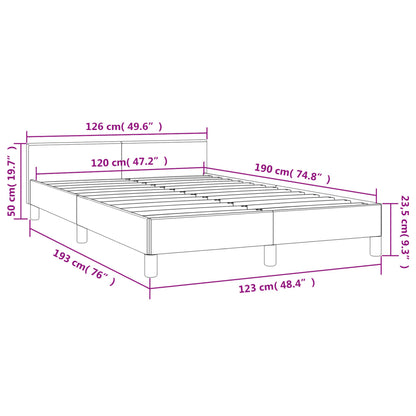 Bettgestell ohne Matratze Dunkelgrau 120x190 cm Samt