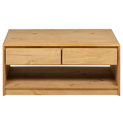 Couchtisch SAUDA Eiche-Optik 99x55x45 cm Massivholz Kiefer