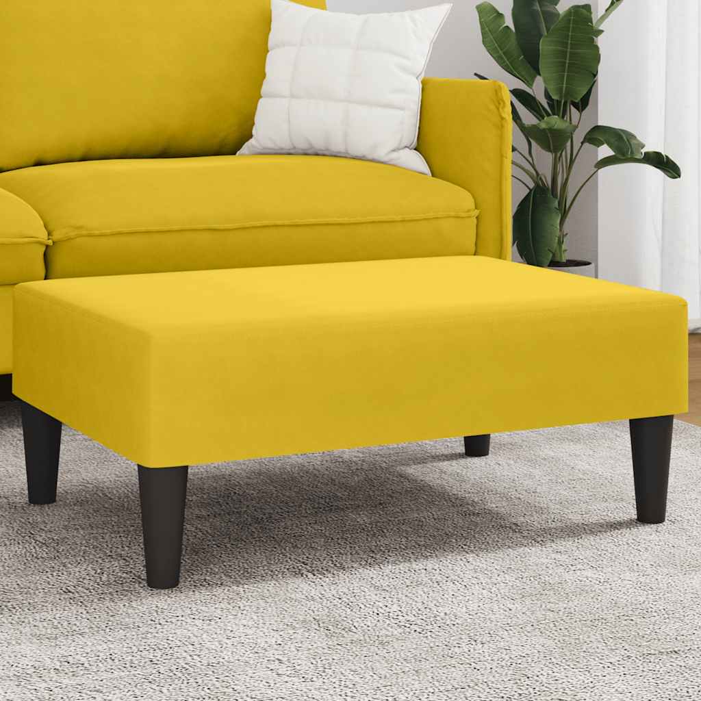 Fußhocker Gelb 77x55x31 cm Samt