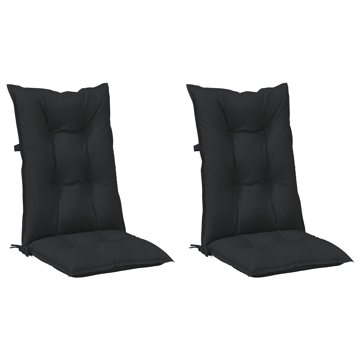 Set Hochlehner-Stuhlkissen 2 pcs Melange Schwarz