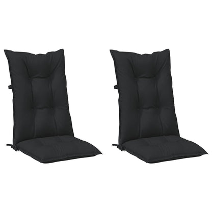 Set Hochlehner-Stuhlkissen 2 stk. Polyester Melange Schwarz