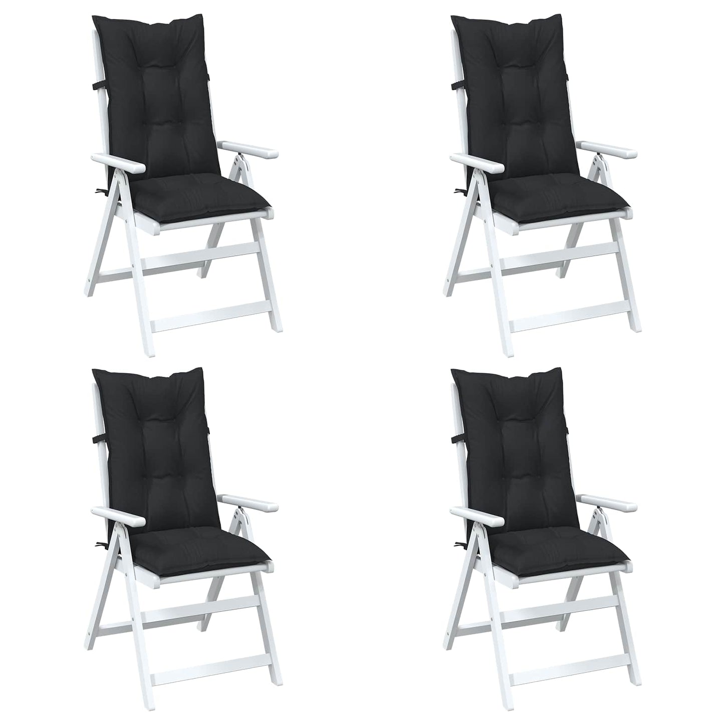 Set Hochlehner-Stuhlkissen 4 pcs Melange Schwarz