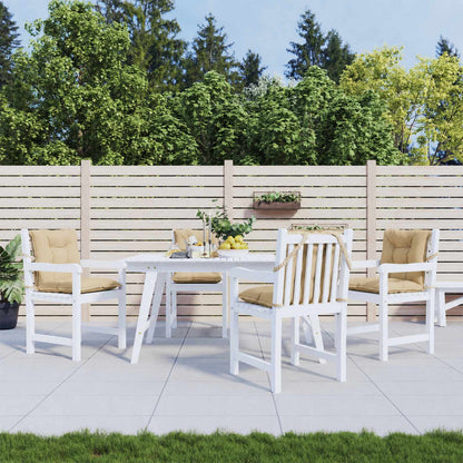 Niedriglehner-Auflagen 4 Stk. Melange Beige 100x50x7 cm Stoff