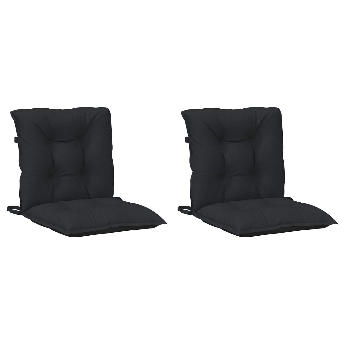 Niedriglehner Stuhlkissen Set 2 pcs Melange Schwarz