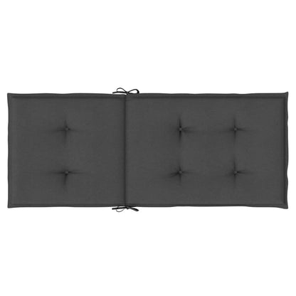 Hochlehner-Auflagen 6 Stk. Melange Anthrazit 120x50x4 cm Stoff