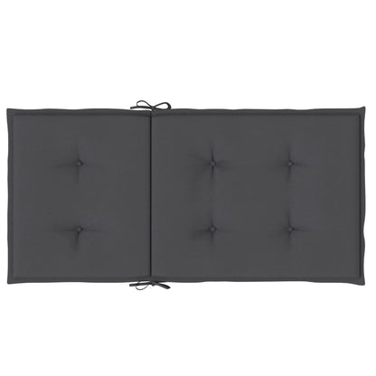 Niedriglehner-Auflagen 2 Stk Melange Anthrazit 100x50x4cm Stoff