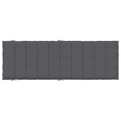 Sonnenliegen-Auflage Melange Anthrazit 186x58x4 cm Stoff