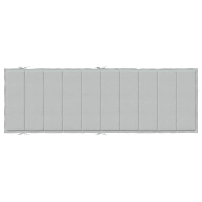 Sonnenliegen-Auflage Melange Hellgrau 186x58x4 cm Stoff