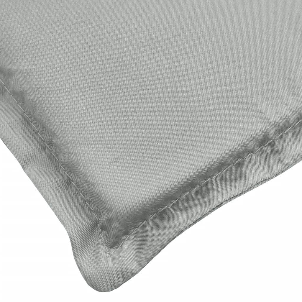 Coussin pour transat mélange gris clair 186x58x3 cm tissu