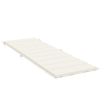 Sonnenliegen-Auflage Melange Creme 186x58x4 cm Stoff