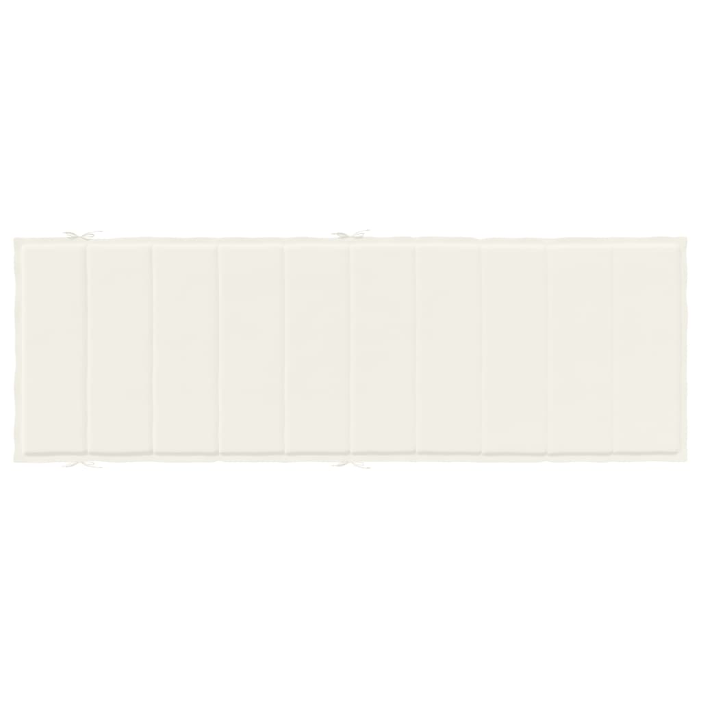 Sonnenliegen-Auflage Melange Creme 186x58x3 cm Stoff