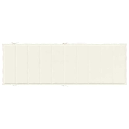Sonnenliegen-Auflage Melange Creme 186x58x4 cm Stoff