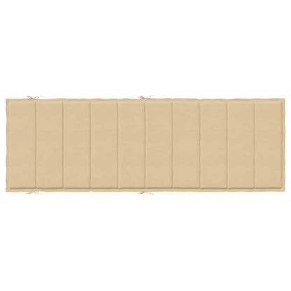 Sonnenliegen-Auflage Melange Beige 186x58x4 cm Stoff