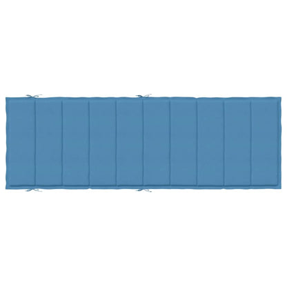 Sonnenliegen-Auflage Melange Blau 186x58x4 cm Stoff