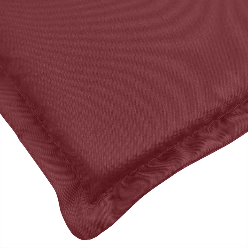 Coussin pour transat mélange vin rouge 186x58x3 cm tissu