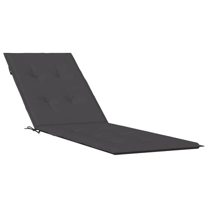 Liegestuhl-Auflage Melange Anthrazit (75+105) x 50 x 4 cm Stoff