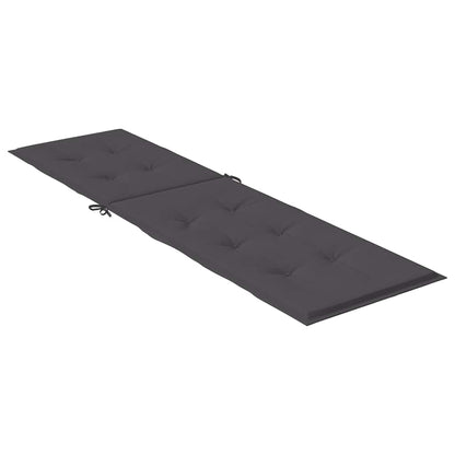Liegestuhl-Auflage Melange Anthrazit (75+105) x 50 x 4 cm Stoff