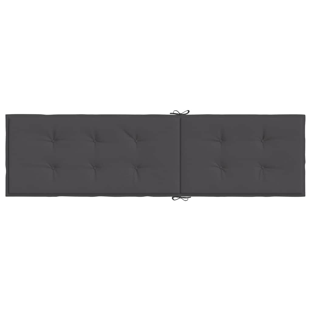 Liegestuhl-Auflage Melange Anthrazit (75+105) x 50 x 4 cm Stoff