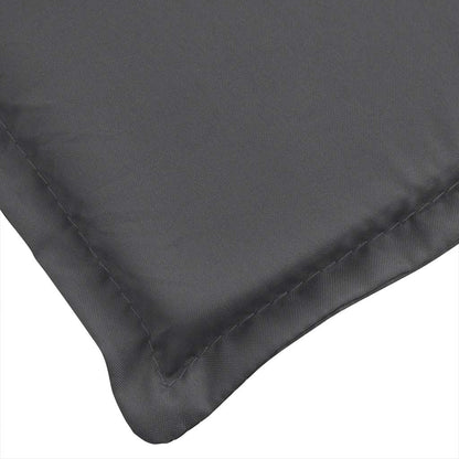 Liegestuhl-Auflage Melange Anthrazit (75+105) x 50 x 4 cm Stoff