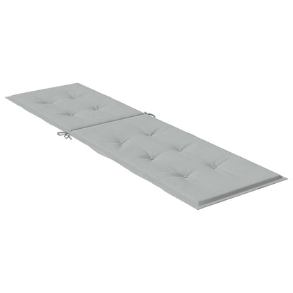 Liegestuhl-Auflage Melange Hellgrau (75+105) x 50 x 4 cm Stoff