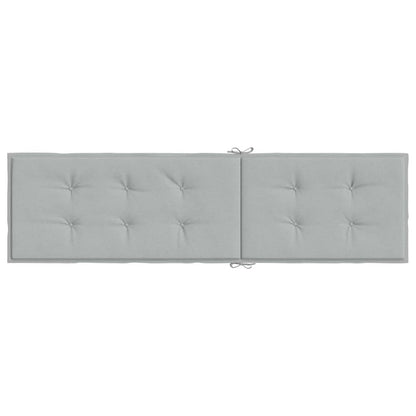 Liegestuhl-Auflage Melange Hellgrau (75+105) x 50 x 4 cm Stoff