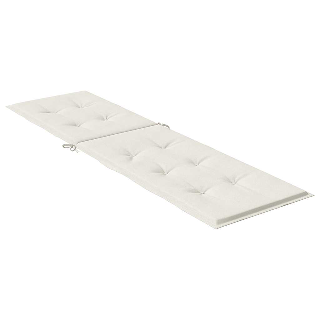 Liegestuhl-Auflage Melange Creme (75+105) x 50 x 4 cm Stoff