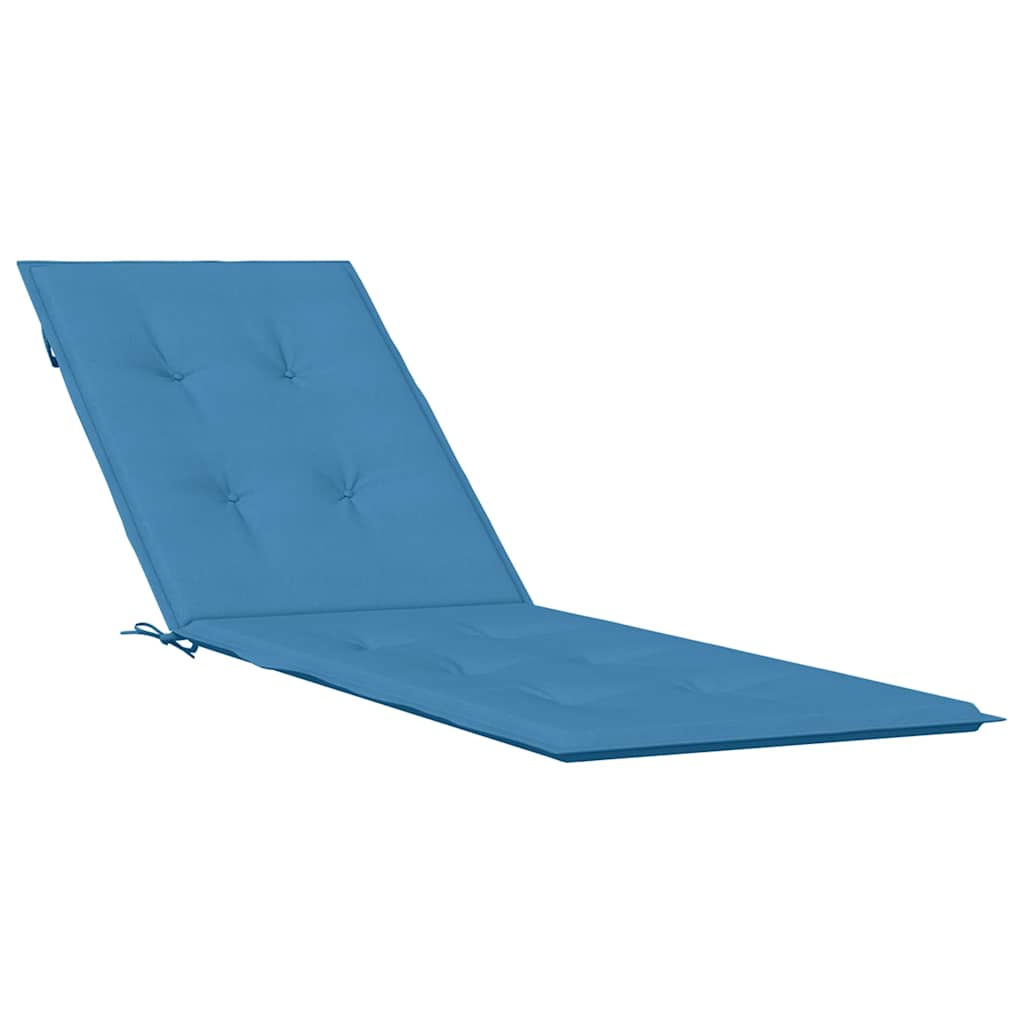 Liegestuhl-Auflage Melange Blau (75+105) x 50 x 4 cm Stoff