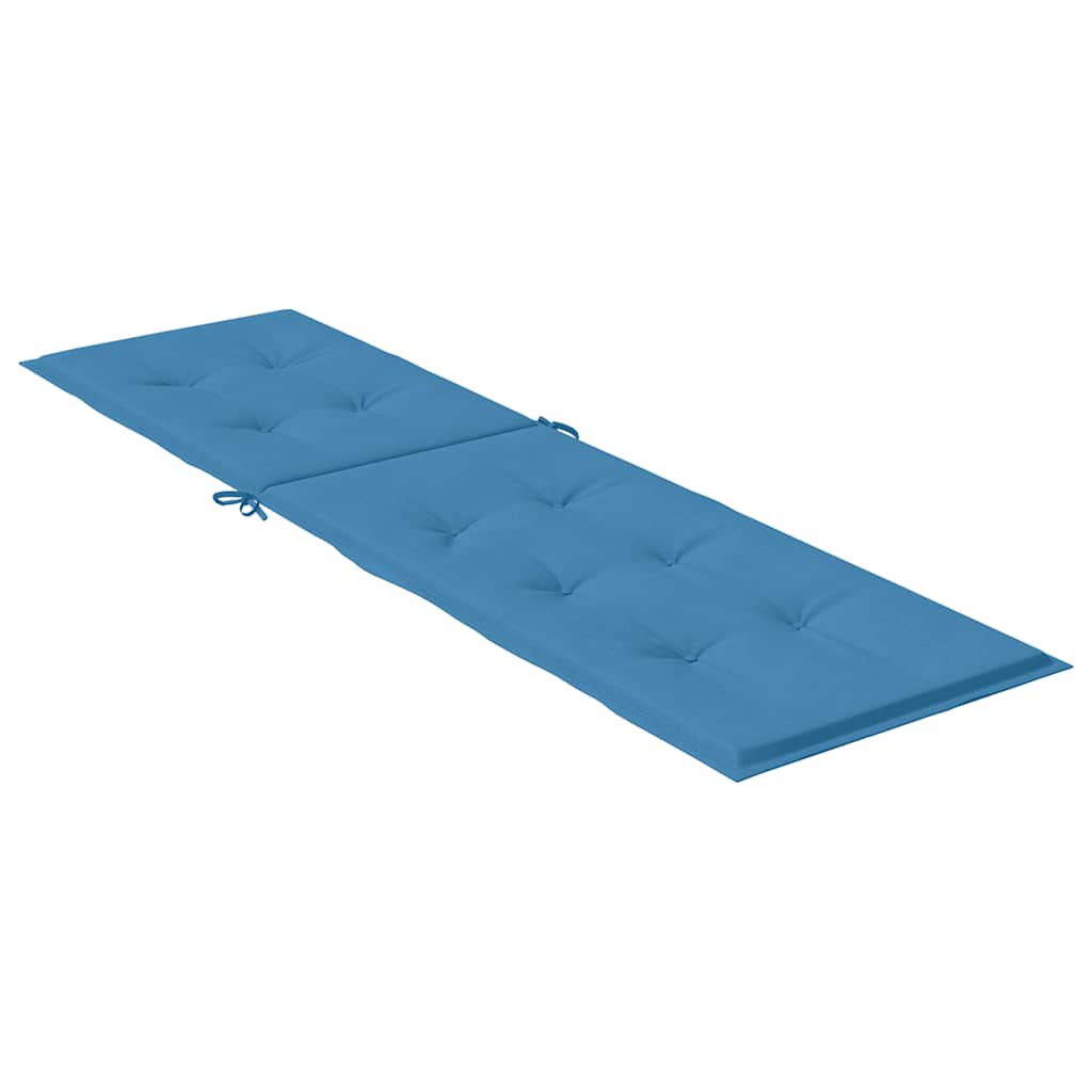 Liegestuhl-Auflage Melange Blau (75+105) x 50 x 4 cm Stoff