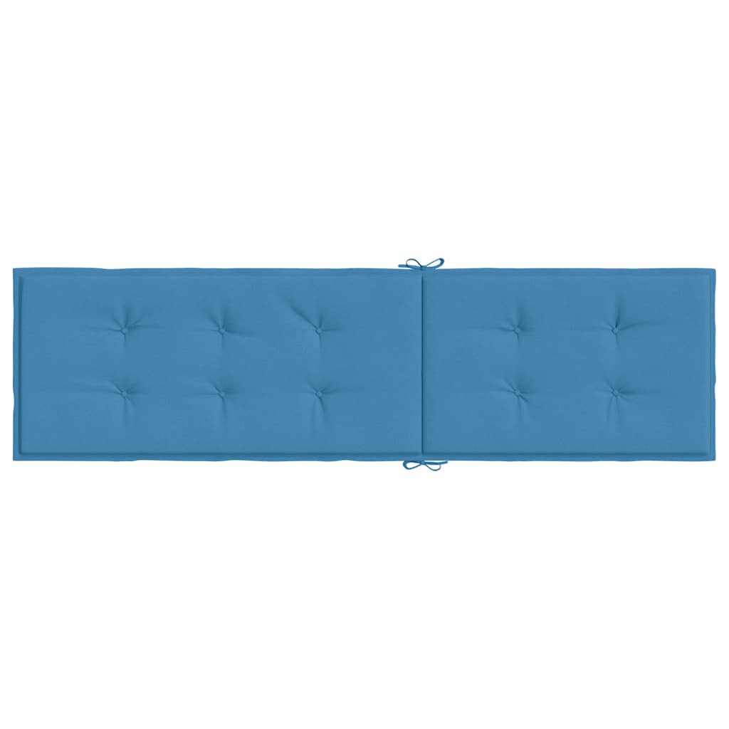 Liegestuhl-Auflage Melange Blau (75+105) x 50 x 4 cm Stoff
