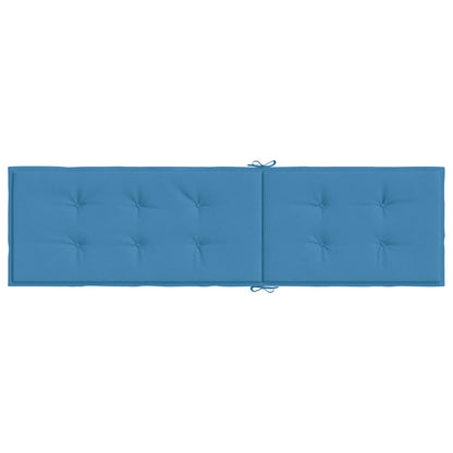 Liegestuhl-Auflage Melange Blau (75+105) x 50 x 4 cm Stoff