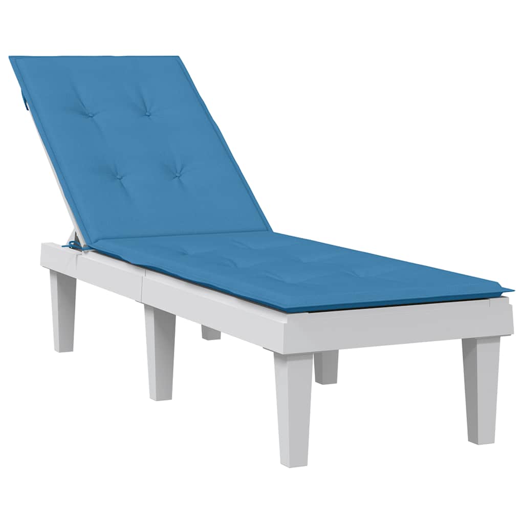 Liegestuhl-Auflage Melange Blau (75+105) x 50 x 4 cm Stoff