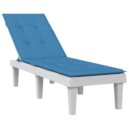 Liegestuhl-Auflage Melange Blau (75+105) x 50 x 4 cm Stoff