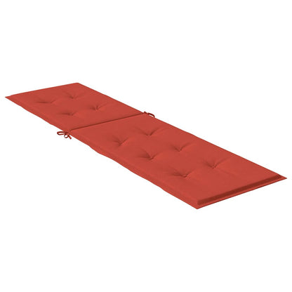 Liegestuhl-Auflage Melange Rot (75+105) x 50 x 4 cm Stoff