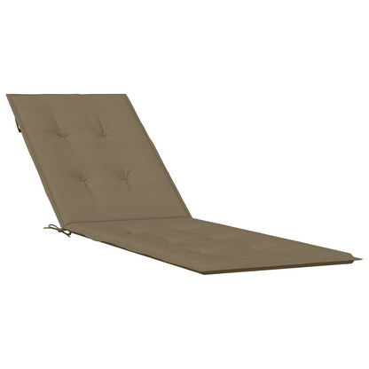 Liegestuhl-Auflage Melange Taupe (75+105) x 50 x 4 cm Stoff