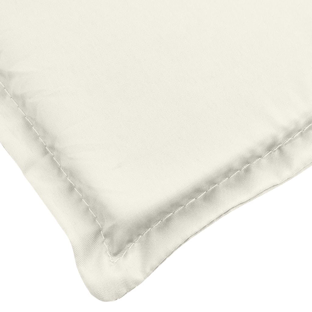 Coussin pour transat crème mélangée 200x50x4 cm tissu