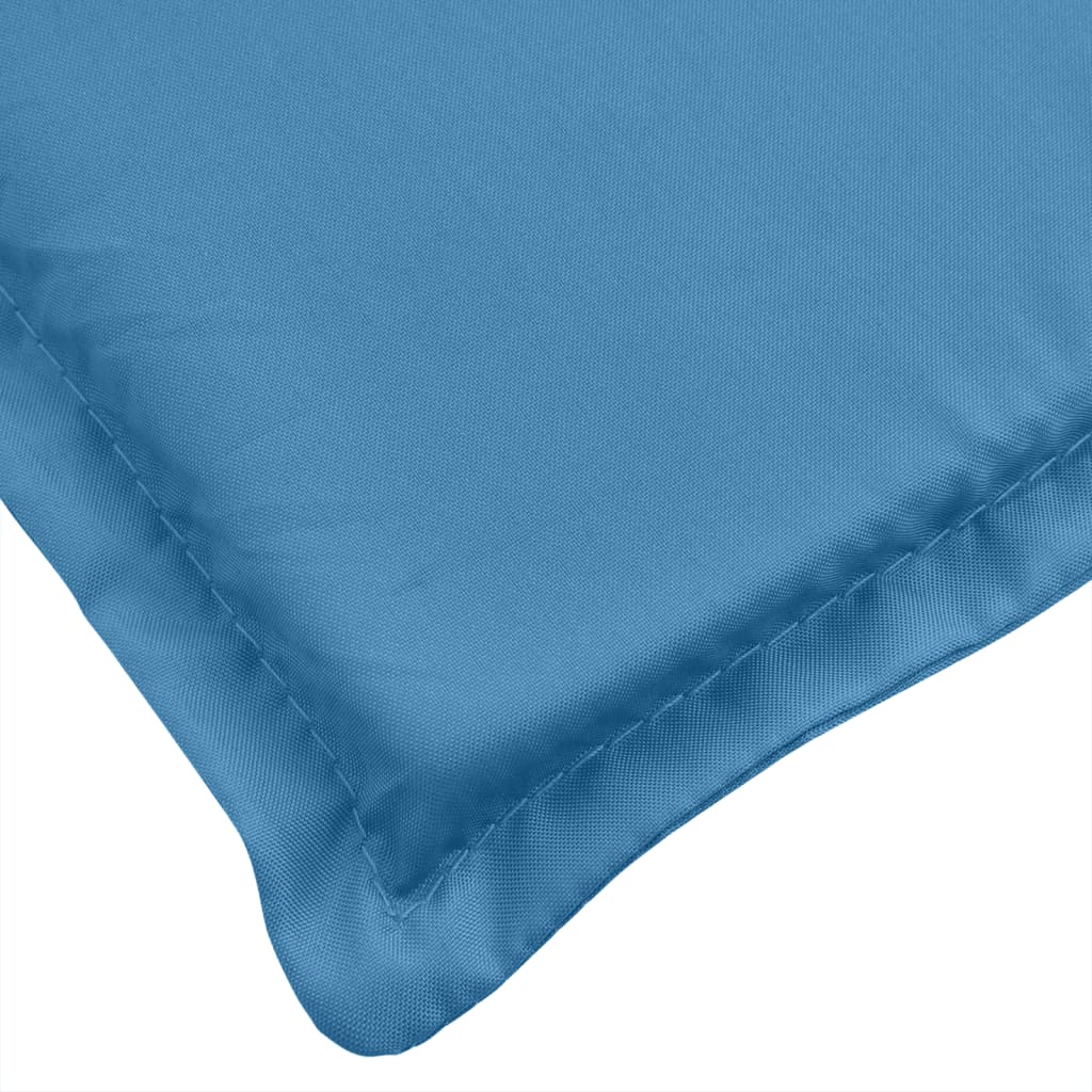 Coussin pour transat bleu chiné 200x50x4 cm tissu