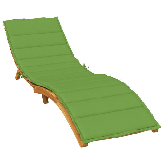 Coussin pour transat vert mélangé 200x50x4 cm tissu