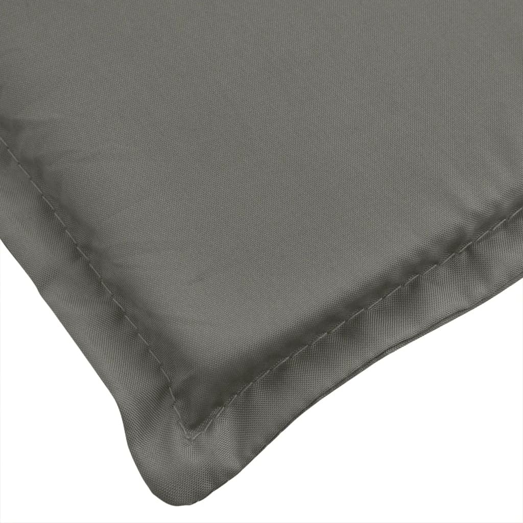 Coussin pour transat mélange gris foncé 200x60x4 cm tissu