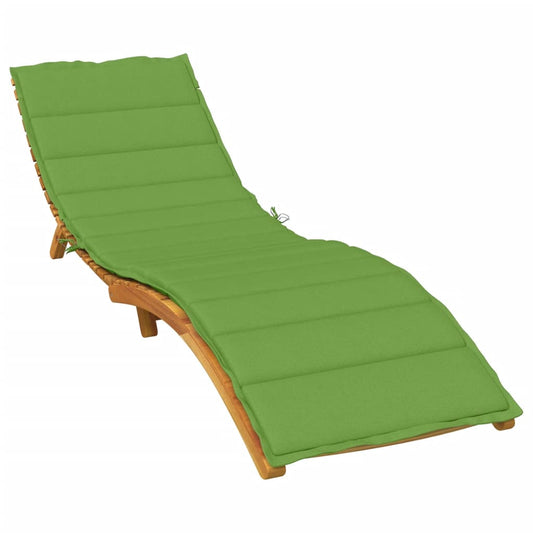 Coussin pour transat vert mélangé 200x60x4 cm tissu