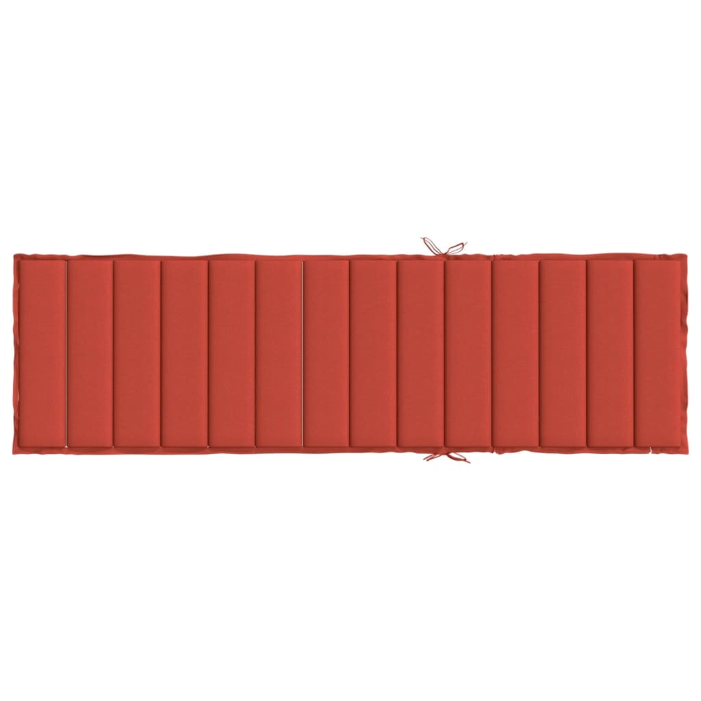 Sonnenliegen-Auflage Melange Rot 200x60x4 cm Stoff