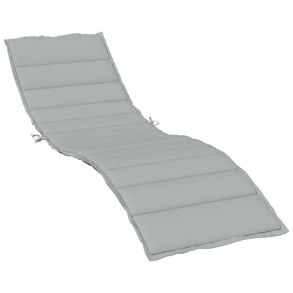 Sonnenliegen-Auflage Melange Hellgrau 200x70x4 cm Stoff