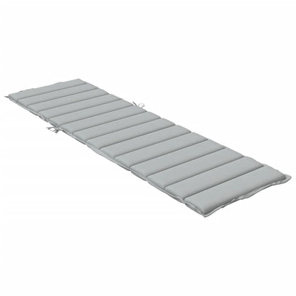 Sonnenliegen-Auflage Melange Hellgrau 200x70x4 cm Stoff