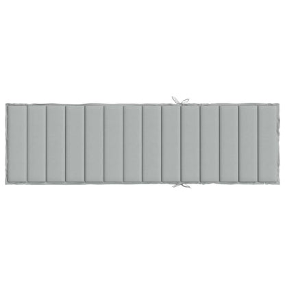 Sonnenliegen-Auflage Melange Hellgrau 200x70x4 cm Stoff