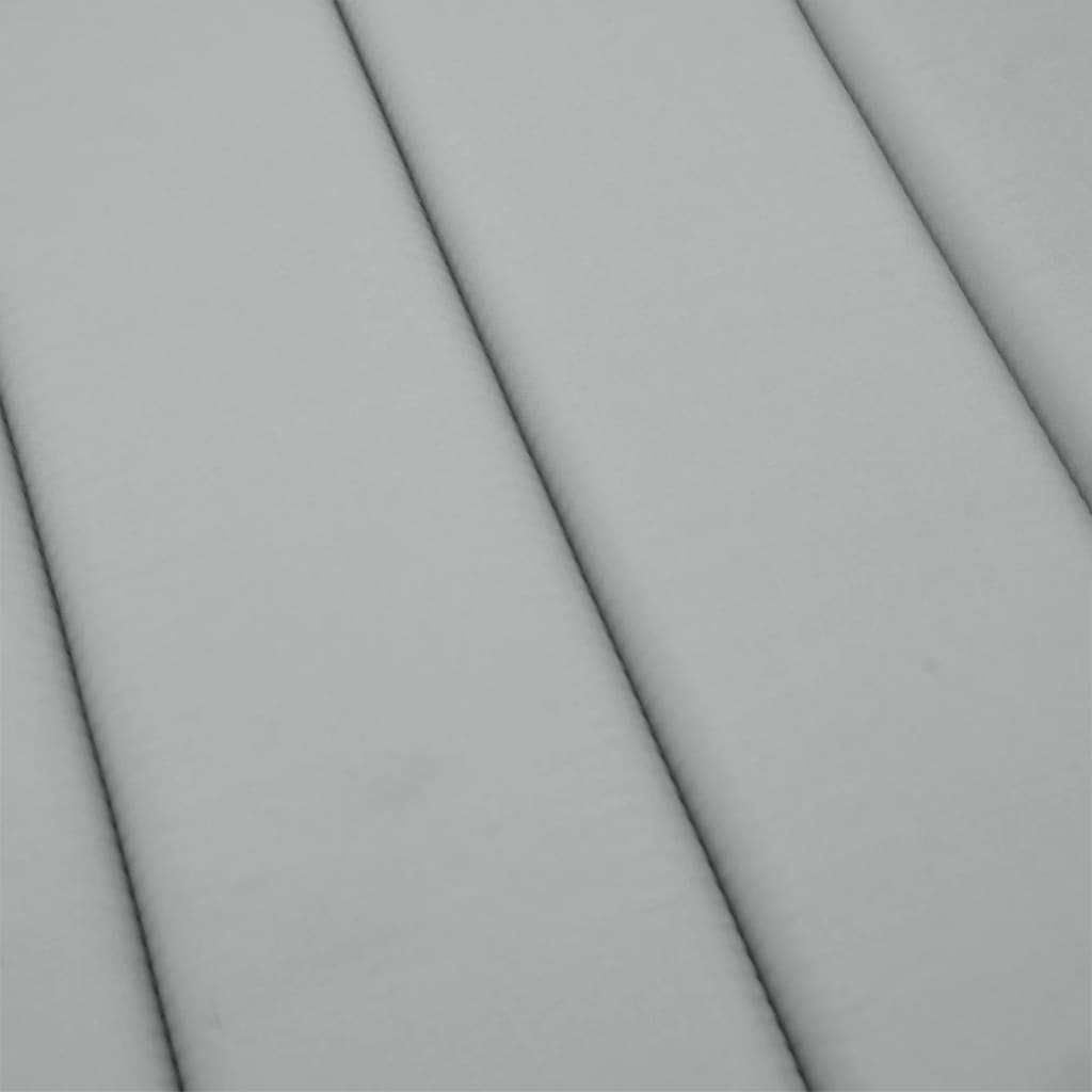 Sonnenliegen-Auflage Melange Hellgrau 200x70x4 cm Stoff
