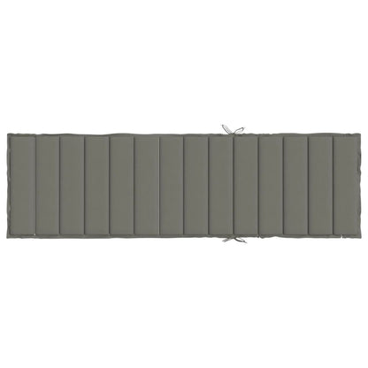 Sonnenliegen-Auflage Melange Dunkelgrau 200x70x4 cm Stoff