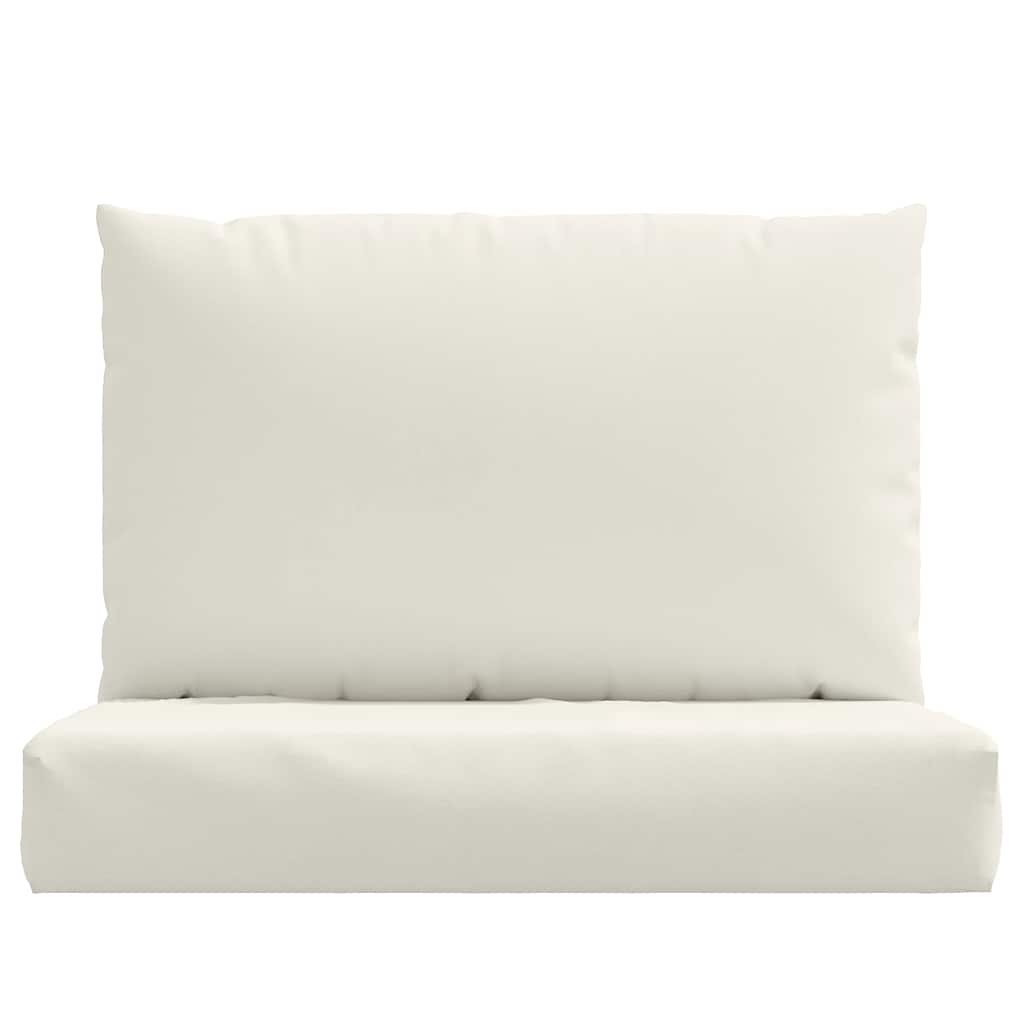Palettenkissen 2-tlg. Melange Creme Stoff