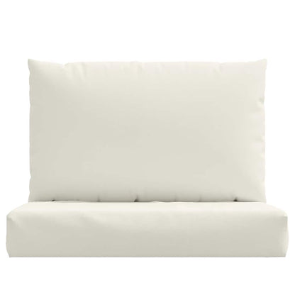 Palettenkissen 2-tlg. Melange Creme Stoff