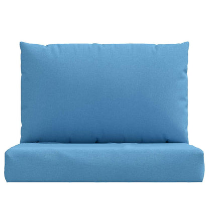 Palettenkissen 2-tlg. Melange Blau Stoff