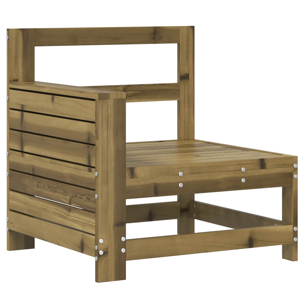 Canapé de jardin avec accoudoir 69x62x70,5 cm en bois de pin imprégné